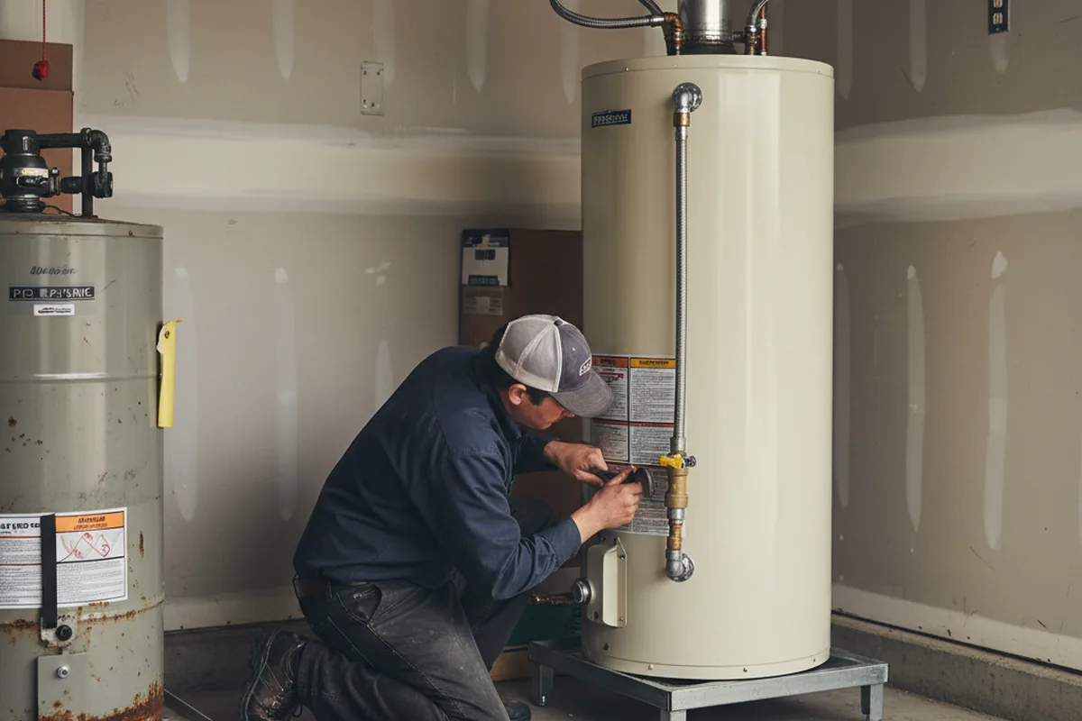 Water heater and shutoff valve replacement in Eclectic